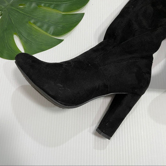 Top moda black suede over knee boots - Picture 3 of 9